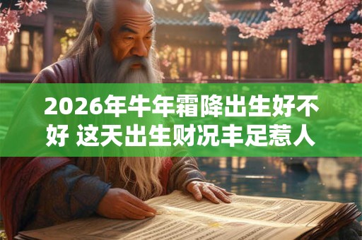 2026年牛年霜降出生好不好 这天出生财况丰足惹人爱