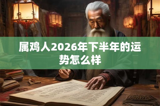 属鸡人2026年下半年的运势怎么样