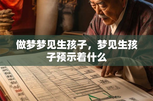 做梦梦见生孩子,梦见生孩子预示着什么 做梦梦见生孩子,梦见生孩子预示着什么