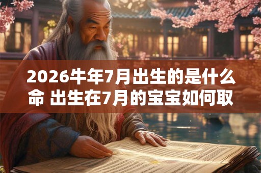 2026牛年7月出生的是什么命 出生在7月的宝宝如何取名 2026牛年7月出生的是什么命 出生在7月的宝宝如何取名