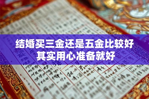 结婚买三金还是五金比较好 其实用心准备就好