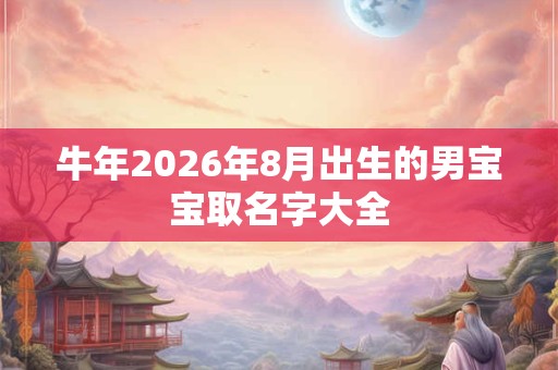 牛年2026年8月出生的男宝宝取名字大全 牛年2026年8月出生的男宝宝取名字大全