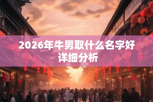 2026年牛男取什么名字好 详细分析
