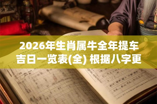 2026年生肖属牛全年提车吉日一览表(全) 根据八字更有效 2026年生肖属牛全年提车吉日一览表(全) 根据八字更有效