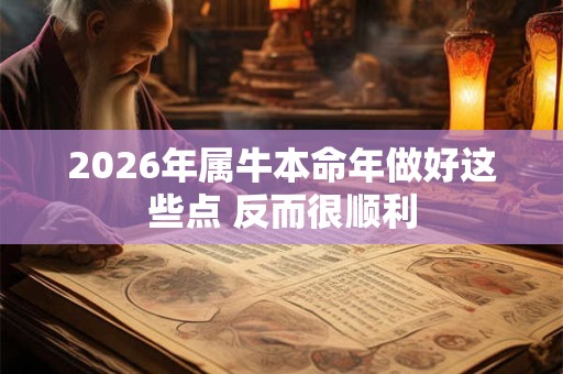 2026年属牛本命年做好这些点 反而很顺利 2026年属牛本命年做好这些点 反而很顺利