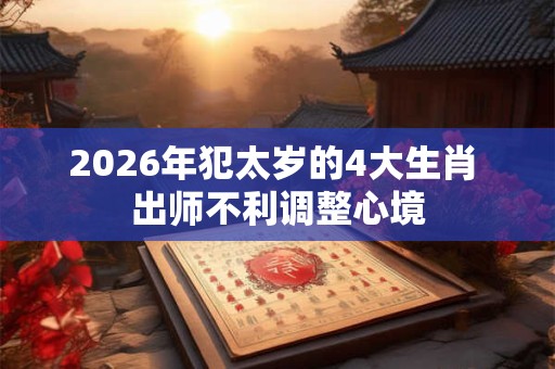 2026年犯太岁的4大生肖 出师不利调整心境 2026年犯太岁的4大生肖 出师不利调整心境