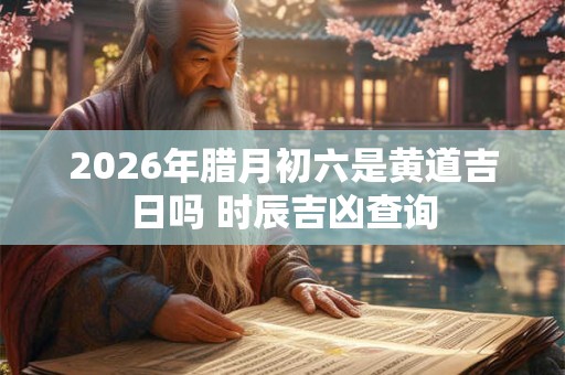 2026年腊月初六是黄道吉日吗 时辰吉凶查询 2026年腊月初六是黄道吉日吗 时辰吉凶查询