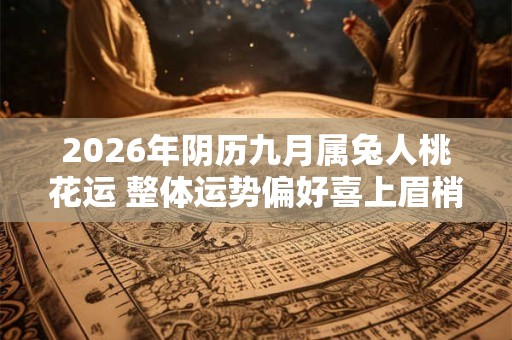 2026年阴历九月属兔人桃花运 整体运势偏好喜上眉梢