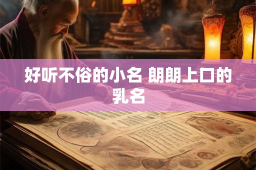 好听不俗的小名 朗朗上口的乳名