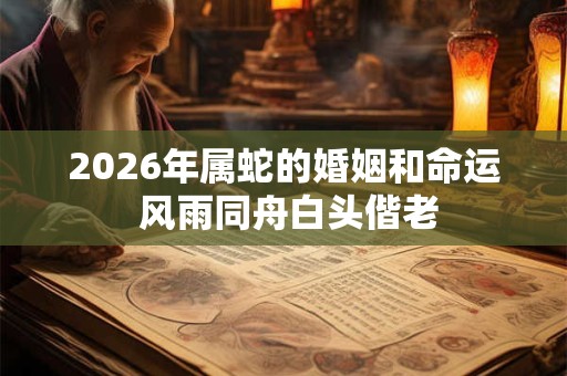 2026年属蛇的婚姻和命运 风雨同舟白头偕老