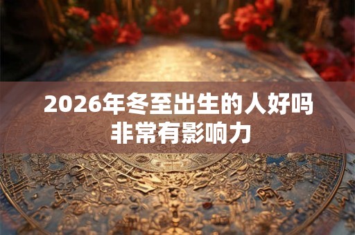 2026年冬至出生的人好吗 非常有影响力