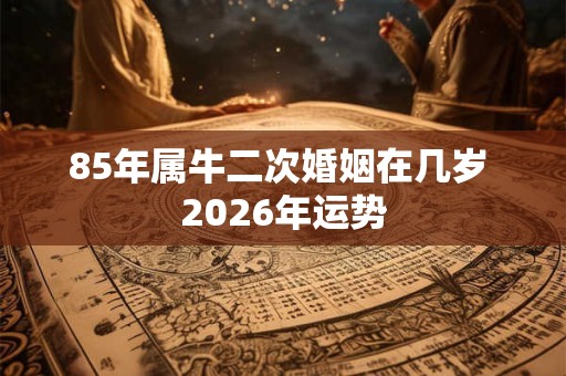85年属牛二次婚姻在几岁 2026年运势 85年属牛二次婚姻在几岁 2026年运势