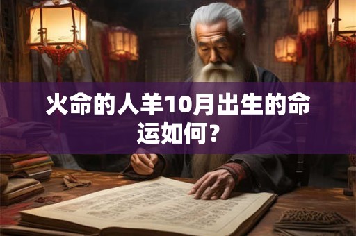 火命的人羊10月出生的命运如何? 火命的人羊10月出生的命运如何?
