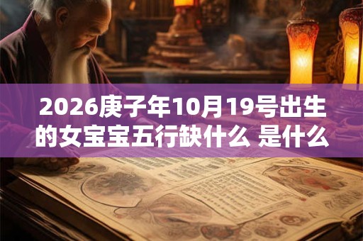 2026庚子年10月19号出生的女宝宝五行缺什么 是什么命 2026庚子年10月19号出生的女宝宝五行缺什么 是什么命