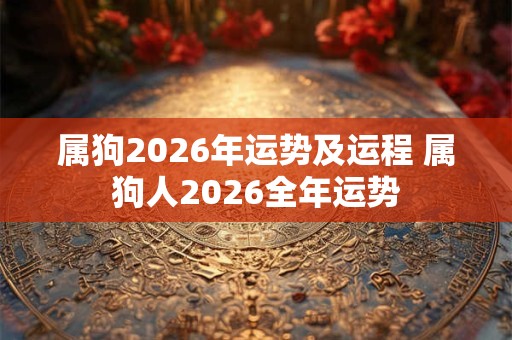 属狗2026年运势及运程 属狗人2026全年运势