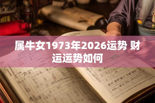 属牛女1973年2026运势 财运运势如何 属牛女1973年2026运势 财运运势如何