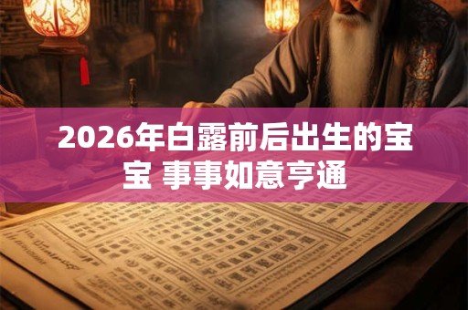 2026年白露前后出生的宝宝 事事如意亨通