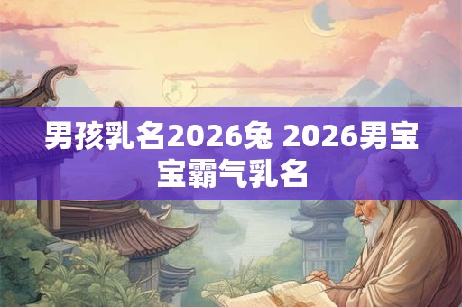 男孩乳名2026兔 2026男宝宝霸气乳名 男孩乳名2026兔 2026男宝宝霸气乳名