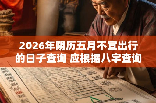 2026年阴历五月不宜出行的日子查询 应根据八字查询 2026年阴历五月不宜出行的日子查询 应根据八字查询