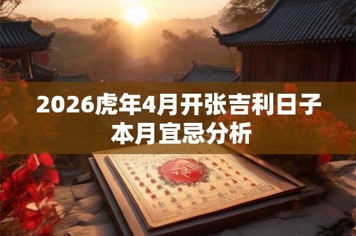 2026虎年4月开张吉利日子 本月宜忌分析 2026虎年4月开张吉利日子 本月宜忌分析