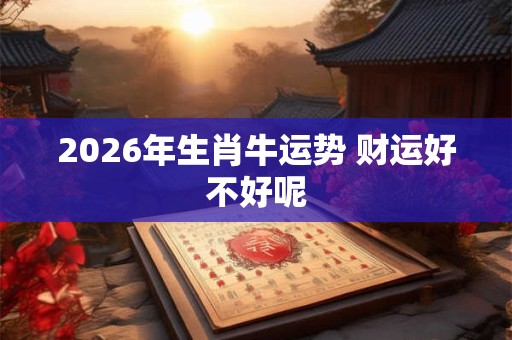 2026年生肖牛运势 财运好不好呢 2026年生肖牛运势 财运好不好呢