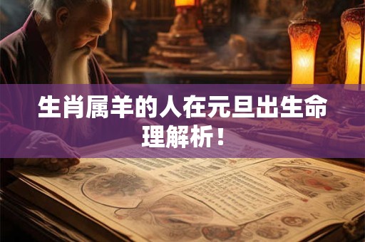生肖属羊的人在元旦出生命理解析! 生肖属羊的人在元旦出生命理解析!