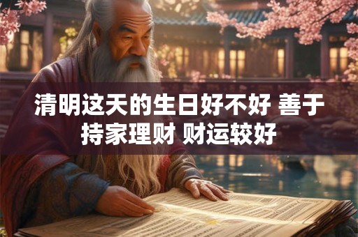 清明这天的生日好不好 善于持家理财 财运较好 清明这天的生日好不好 善于持家理财 财运较好