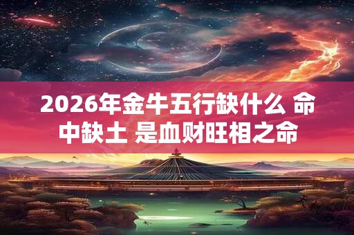 2026年金牛五行缺什么 命中缺土 是血财旺相之命 2026年金牛五行缺什么 命中缺土 是血财旺相之命