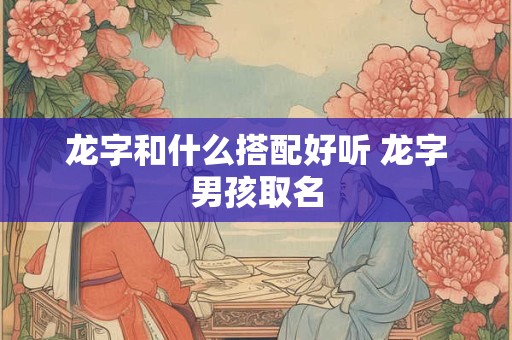 龙字和什么搭配好听 龙字男孩取名
