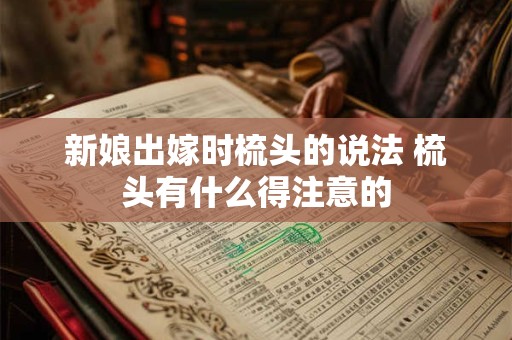 新娘出嫁时梳头的说法 梳头有什么得注意的 新娘出嫁时梳头的说法 梳头有什么得注意的