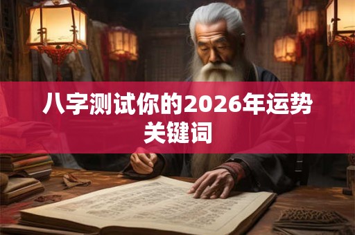 八字测试你的2026年运势关键词 八字测试你的2026年运势关键词