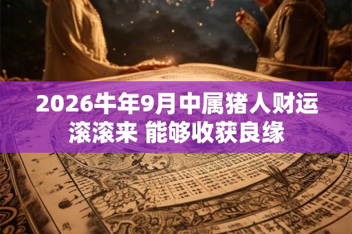 2026牛年9月中属猪人财运滚滚来 能够收获良缘 2026牛年9月中属猪人财运滚滚来 能够收获良缘