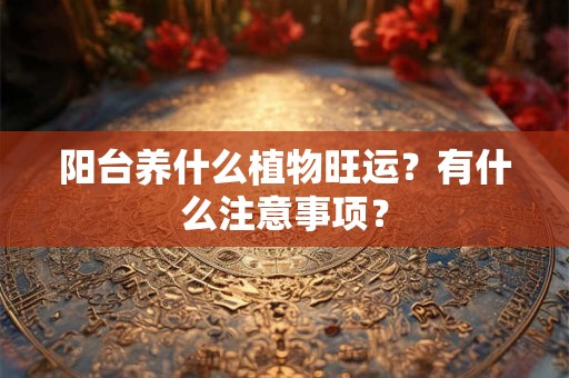 阳台养什么植物旺运？有什么注意事项？