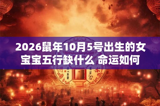 2026鼠年10月5号出生的女宝宝五行缺什么 命运如何