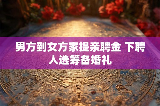男方到女方家提亲聘金 下聘人选筹备婚礼 男方到女方家提亲聘金 下聘人选筹备婚礼