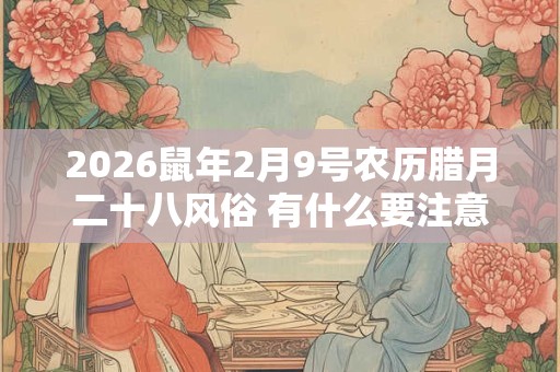 2026鼠年2月9号农历腊月二十八风俗 有什么要注意的? 2026鼠年2月9号农历腊月二十八风俗 有什么要注意的?