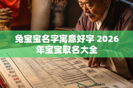兔宝宝名字寓意好字 2026年宝宝取名大全 兔宝宝名字寓意好字 2026年宝宝取名大全