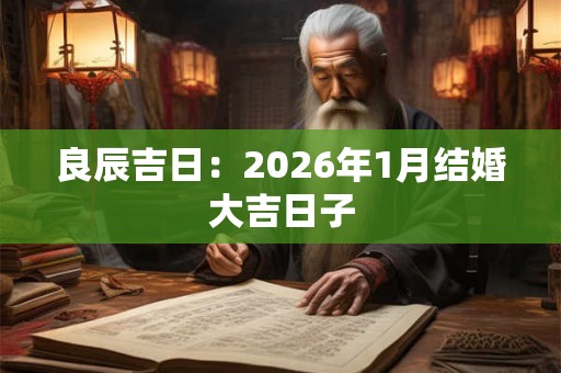 良辰吉日:2026年1月结婚大吉日子 良辰吉日:2026年1月结婚大吉日子