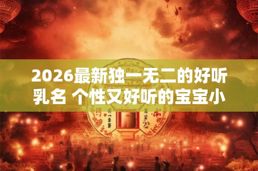 2026最新独一无二的好听乳名 个性又好听的宝宝小名