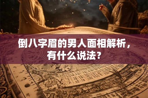 倒八字眉的男人面相解析,有什么说法? 倒八字眉的男人面相解析,有什么说法?