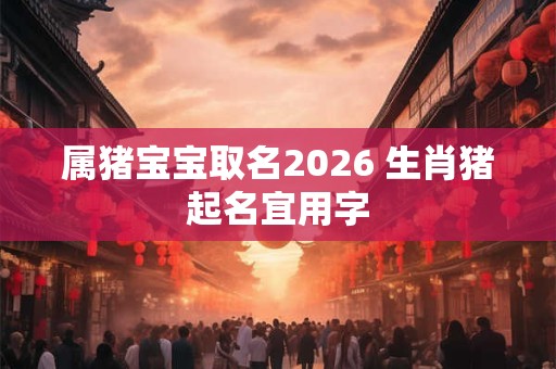 属猪宝宝取名2026 生肖猪起名宜用字 属猪宝宝取名2026 生肖猪起名宜用字