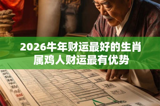 2026牛年财运最好的生肖 属鸡人财运最有优势