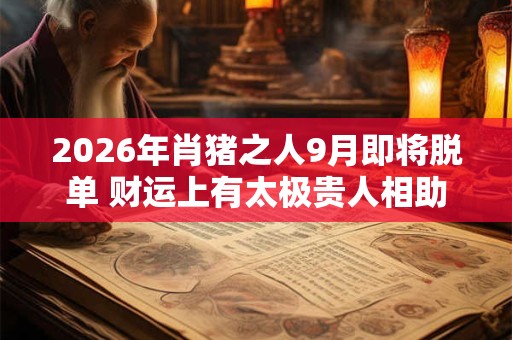 2026年肖猪之人9月即将脱单 财运上有太极贵人相助 2026年肖猪之人9月即将脱单 财运上有太极贵人相助