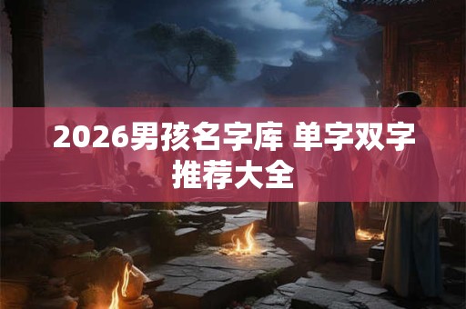 2026男孩名字库 单字双字推荐大全 2026男孩名字库 单字双字推荐大全