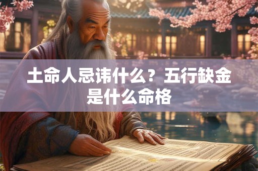 土命人忌讳什么？五行缺金是什么命格