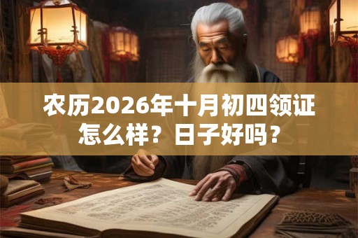 农历2026年十月初四领证怎么样?日子好吗? 农历2026年十月初四领证怎么样?日子好吗?