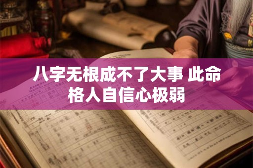 八字无根成不了大事 此命格人自信心极弱 八字无根成不了大事 此命格人自信心极弱