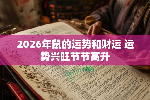 2026年鼠的运势和财运 运势兴旺节节高升