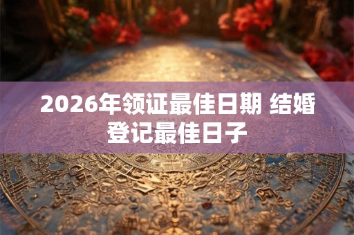 2026年领证最佳日期 结婚登记最佳日子