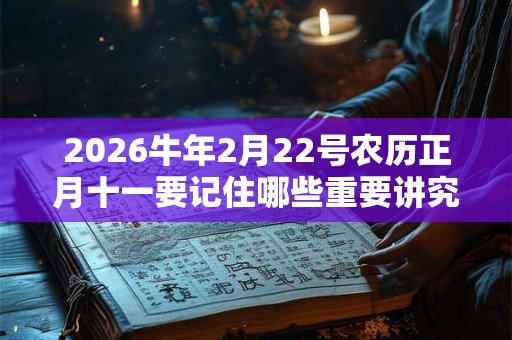 2026牛年2月22号农历正月十一要记住哪些重要讲究和风俗？